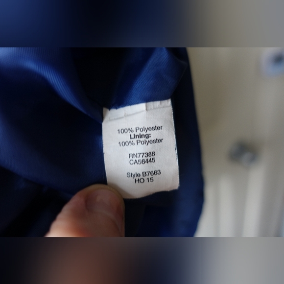 J. Crew Blue and Teal Patterned Long-Sleeve Shift Dress - Picture 3 of 7